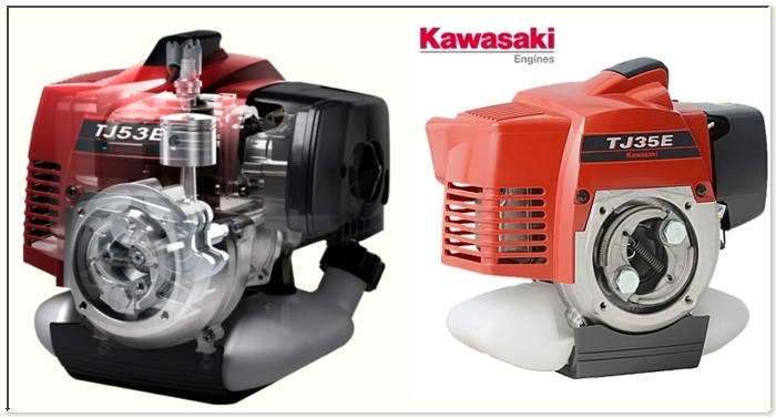 Motore Giapponese Kawasaki TJ, 2 tempi, moderno, facile da usare e sopratutto sicuro in tutte le situazioni.